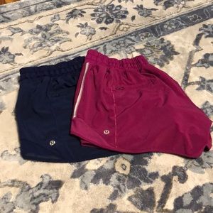 lululemon athletica Navy and Magenta Athletic Shorts